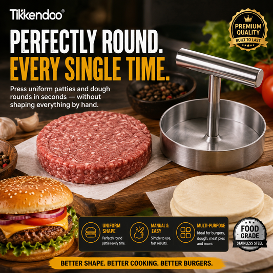 🍔 50% OFF Stainless Steel Burger Press – Perfect Patties in Seconds