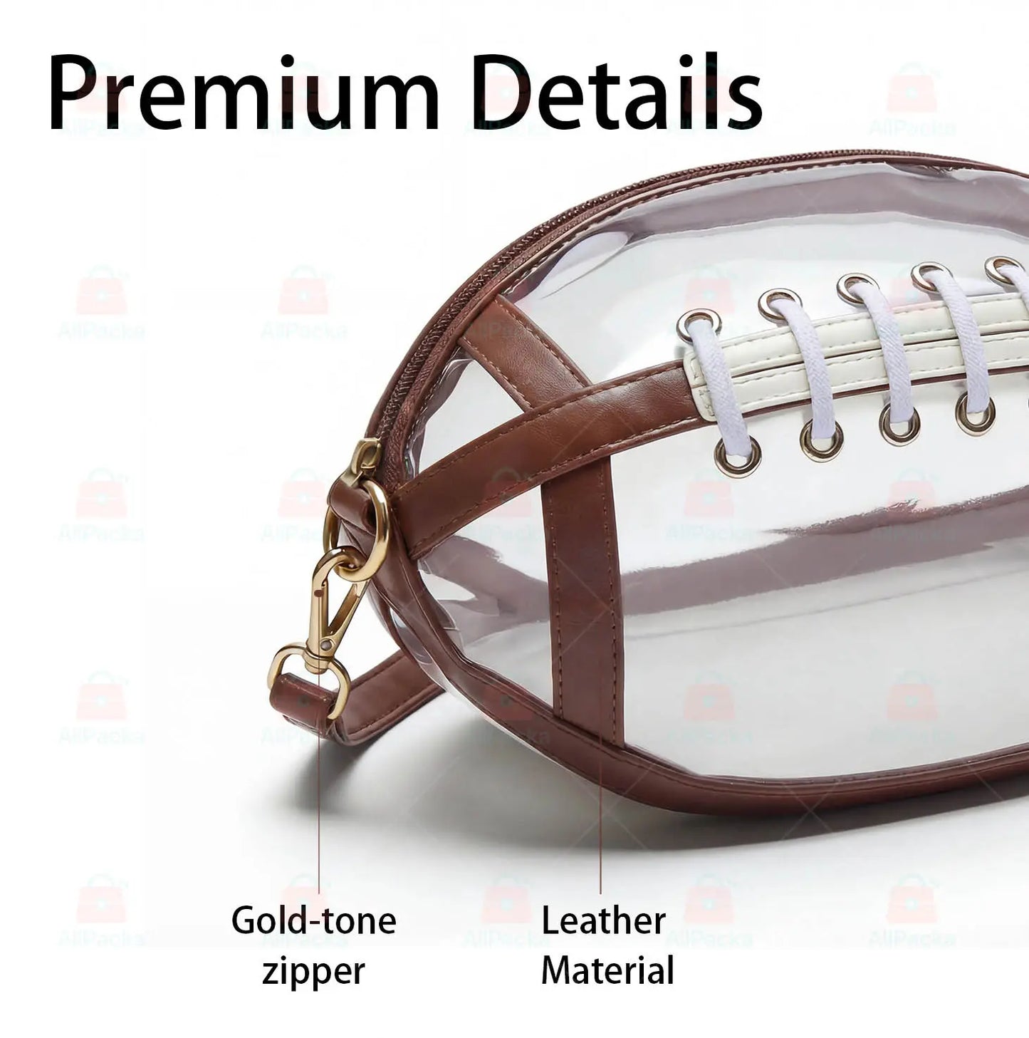 🔥 Limited-Time 50% OFF Clear Soccer Game Day Crossbody Bag 🏈