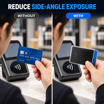 🛡️ Side-View Privacy Card Sleeve – Clear Front, Reduced Side Visibility 💳