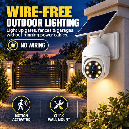 ☀️ Solar Motion Sensor Light - Camera-Style Outdoor Wall & Pathway Lamp 📹