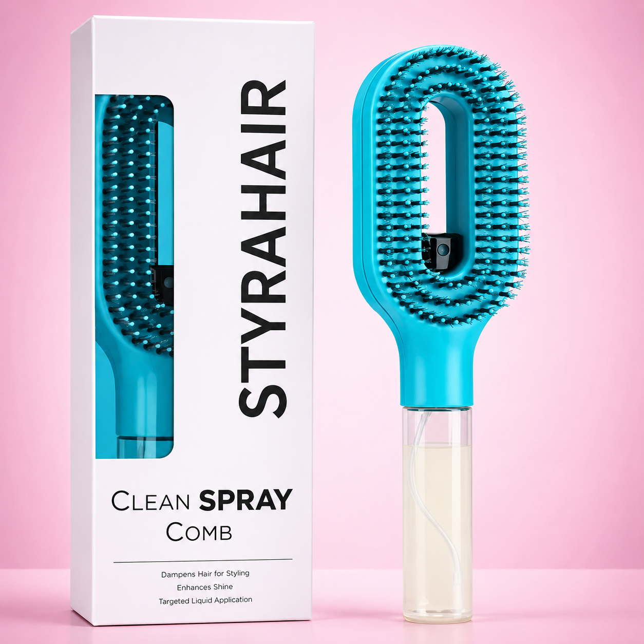 HydraMist™ 2-in-1 Spray Hair Brush | Detangling Brush with Fine Mist Water Spray