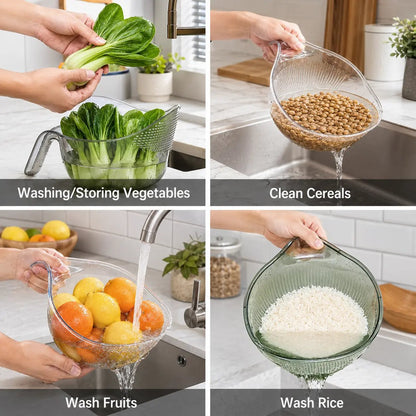 🍚 50% OFF Multi-Functional Rice Strainer ✨ Wash, Drain & Prep Faster Every Day