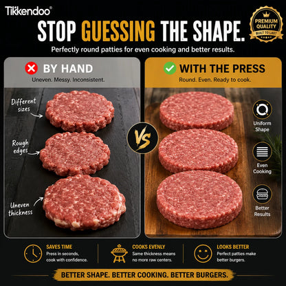 🔥 50% OFF Professional Stainless Steel Meat Press – Perfectly Shaped Patties in Seconds 🍖