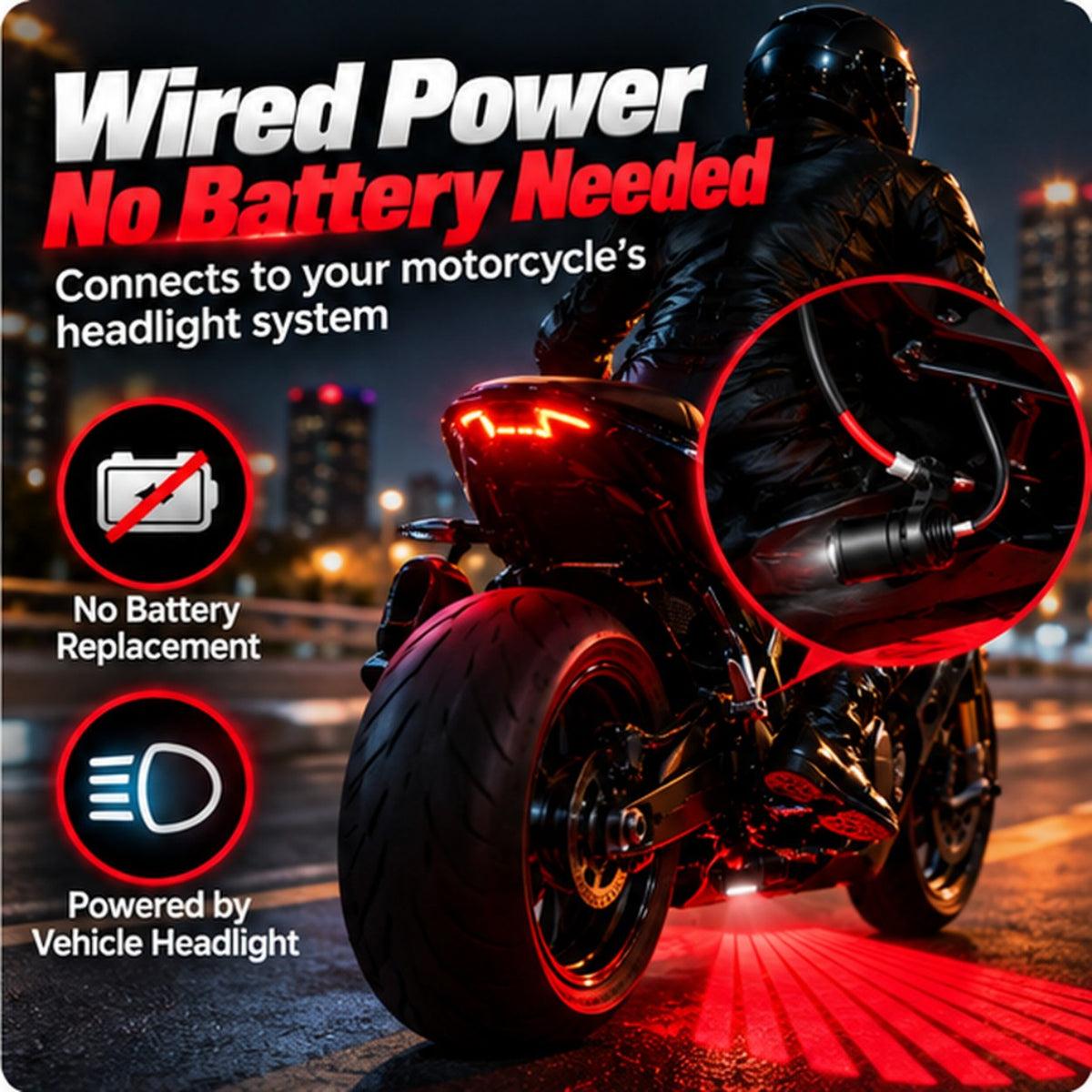 🏍️ Angel Wing Motorcycle Ground Projection Light Kit - Dual LED Lights ✨