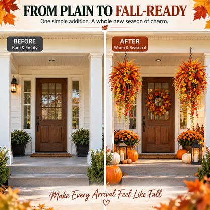 🍂 50% OFF Cascading Artificial Fern Swag 🏡 Fall Porch & Entryway Decor