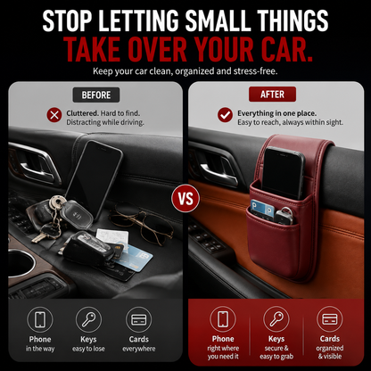 🚗 50% OFF Adhesive Car Organizer ✨ Easy Storage for Phones, Keys & Cards