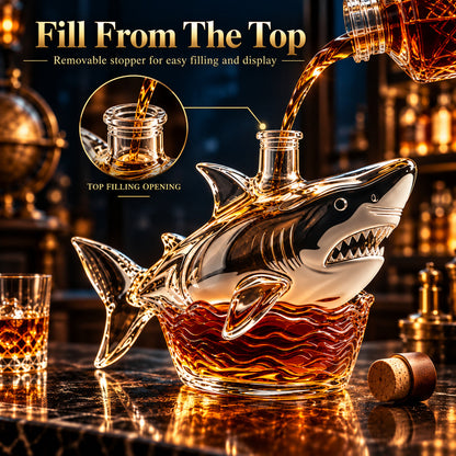 🦈 50th Anniversary Shark Whiskey Decanter — A Bold Gift for Collectors 🥃🎁