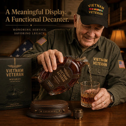 🎖️ 50% OFF Veteran Tribute Whiskey Decanter with Vintage Details – Preserve Their Proud Legacy