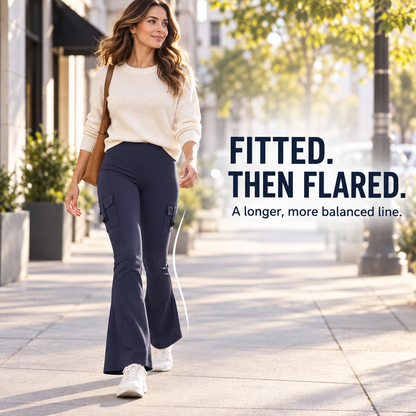 🧘‍♀️ Only 49% OFF Today High-Waisted Flare Cargo Yoga Pants – Tummy Control & Leg-Lengthening Fit
