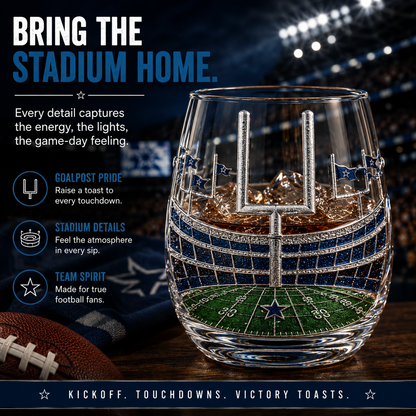 🏈 Football Drinking Glass – Statement Game Day Tumbler for Watch Parties & Victory Toasts