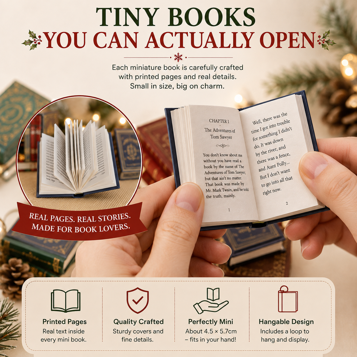 ✨ 50% OFF 25-Day Christmas Book Advent Calendar 🎁 Open Tiny Books & Create Holiday Magic