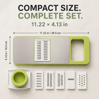 🔥 49% OFF 5-in-1 Kitchen Slicer 🥕 Slice, Shred & Prep with Less Effort