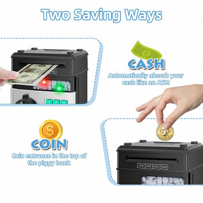 🔥Limited-Time 50% OFF | 🏧 Kids’ Electronic ATM Piggy Bank with Password Lock & Automatic Bill Feeder