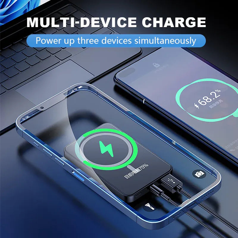 ⚡ 49% OFF 10,000mAh Magnetic Wireless Power Bank 🧲 22.5W Fast Charger