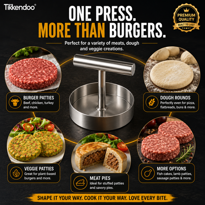 🍔 50% OFF Manual Burger Patty Press 🔥 Perfect Round Patties Every Time