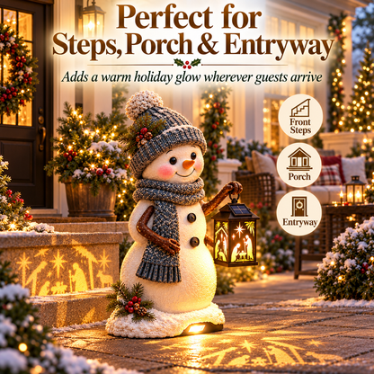 🎄 Solar Christmas Step Light ✨ 5 Festive Characters for Porch & Entryway