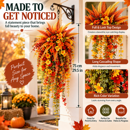 🍂 50% OFF Cascading Artificial Fern Swag 🏡 Fall Porch & Entryway Decor