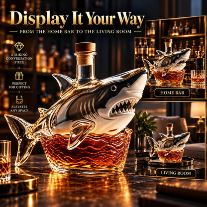 🦈 50th Anniversary Shark Whiskey Decanter — A Bold Gift for Collectors 🥃🎁