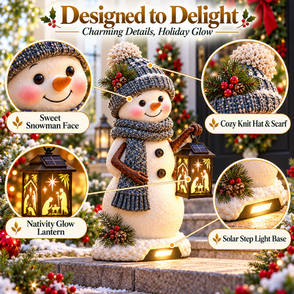 🎄 Solar Christmas Step Light ✨ 5 Festive Characters for Porch & Entryway