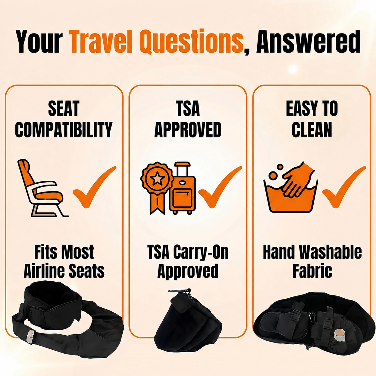✈️ 3-in-1 Full Support Travel Kit