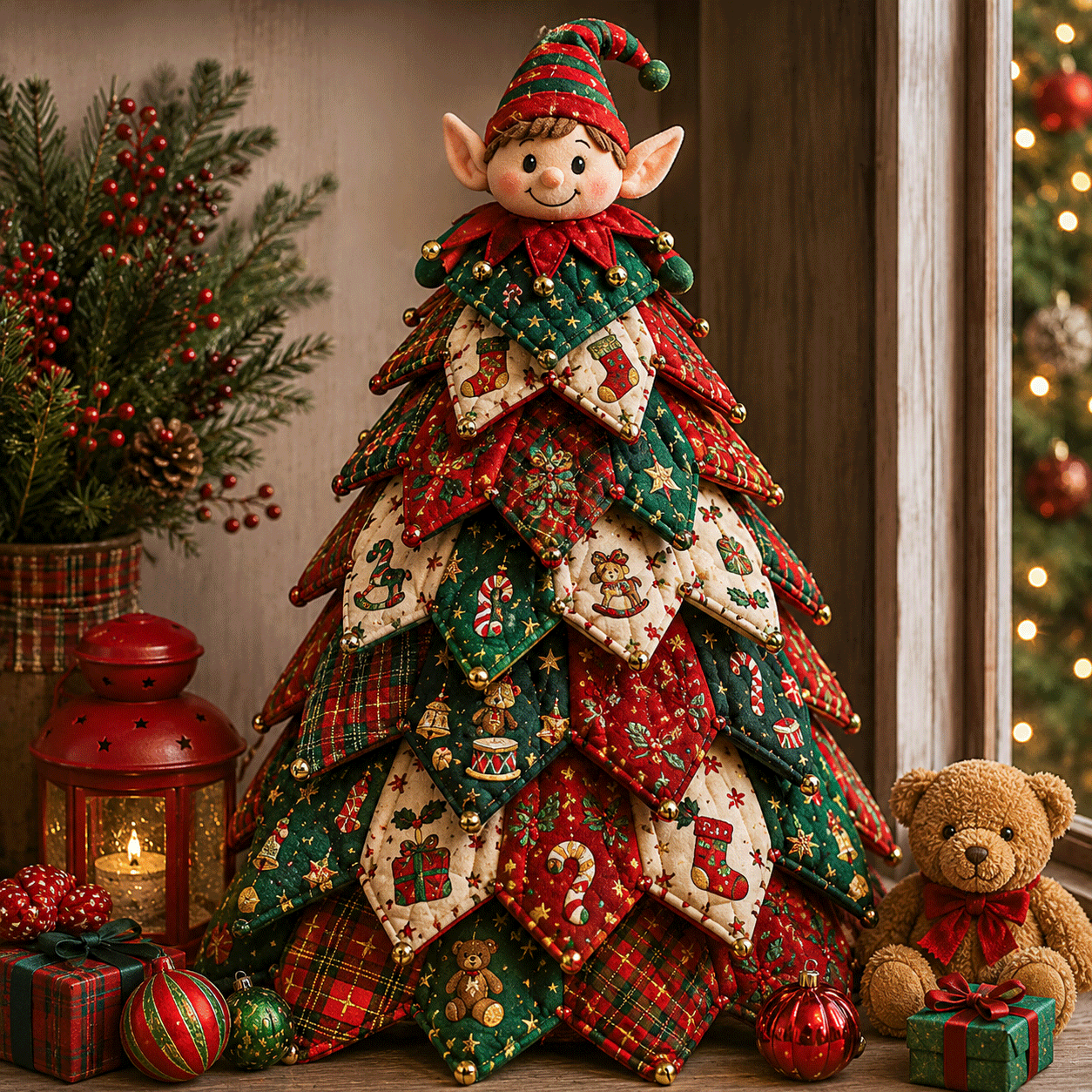🎄DIY Quilted Christmas Tree Kit for Cozy Handmade Holiday Decor