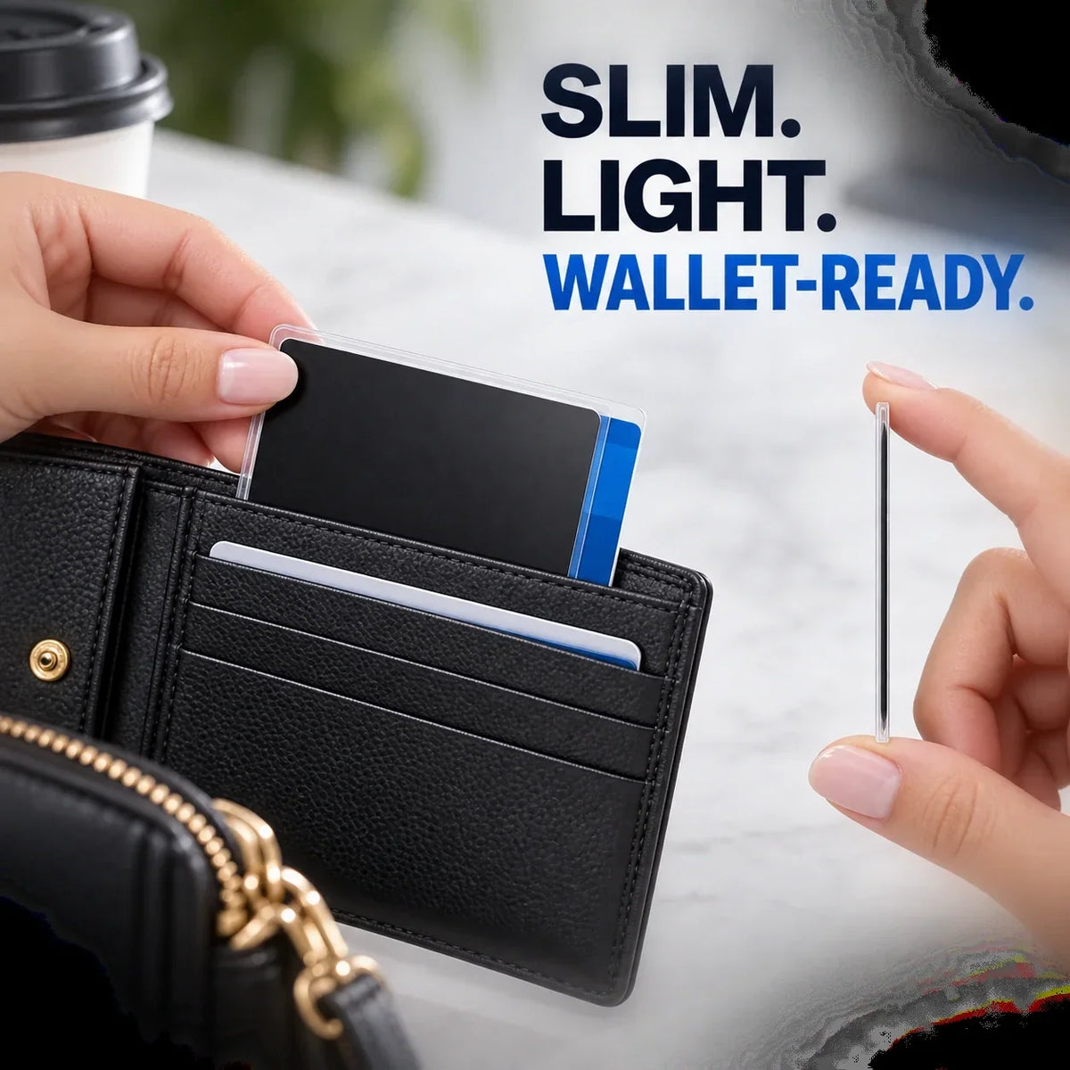 🛡️ Side-View Privacy Card Sleeve – Clear Front, Reduced Side Visibility 💳