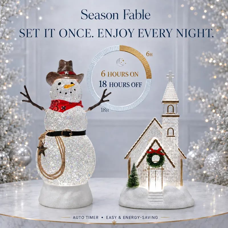 Season Fable Christmas Lighted Lantern Decor☃️