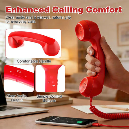 ☎️ 50% OFF Retro Wired Phone Handset – Classic Calls for Your Smartphone