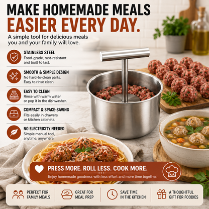 🔥 50% OFF Stainless Steel Meatball Maker – Make a Batch in Seconds