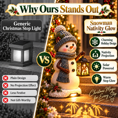 🎄 Solar Christmas Step Light ✨ 5 Festive Characters for Porch & Entryway