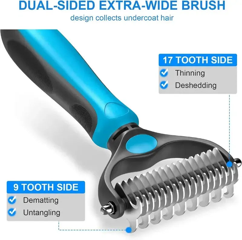 🐾 50% OFF Pet Grooming & Deshedding Brush – Gentle Loose Hair Removal for Easy Everyday Grooming