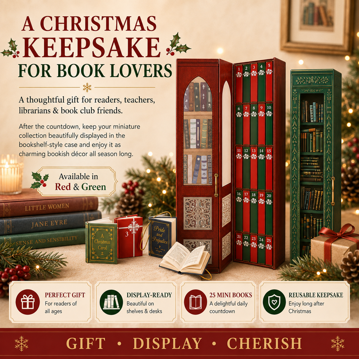 ✨ 50% OFF 25-Day Christmas Book Advent Calendar 🎁 Open Tiny Books & Create Holiday Magic