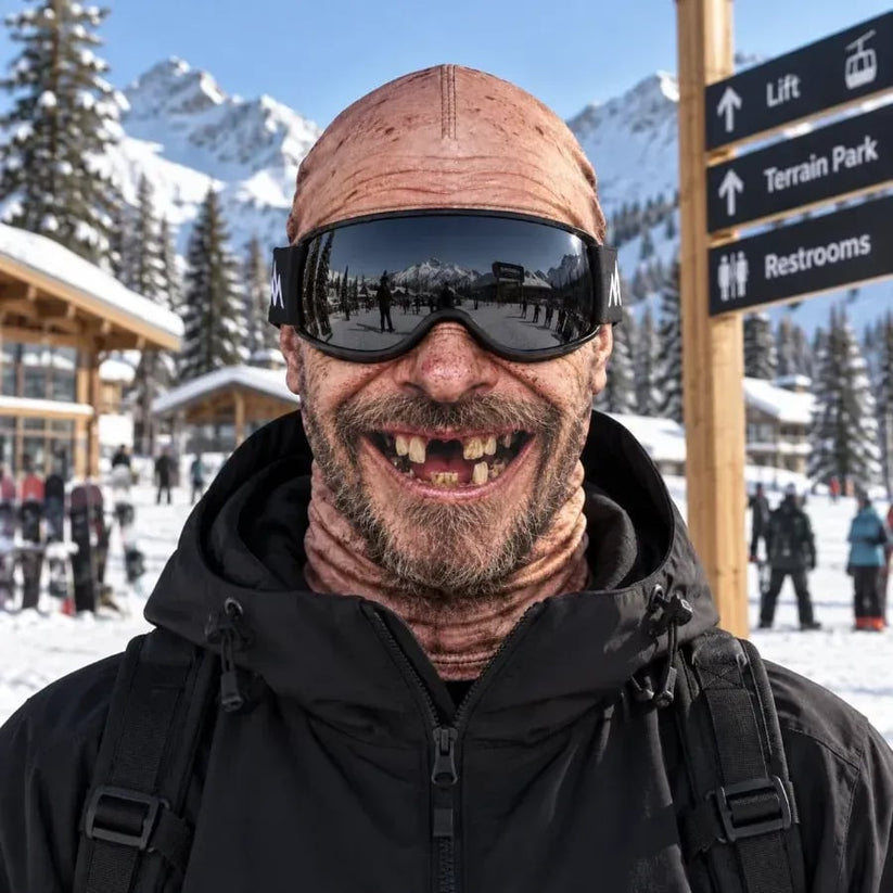 Realistic Face Balaclava – Funny Ski & Snowboard Mask for Cold Weather Adventures, Unisex Adult One Size (21-24') ⛷️