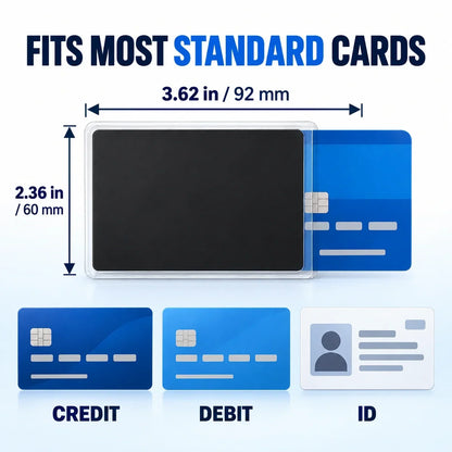 🛡️ Side-View Privacy Card Sleeve – Clear Front, Reduced Side Visibility 💳