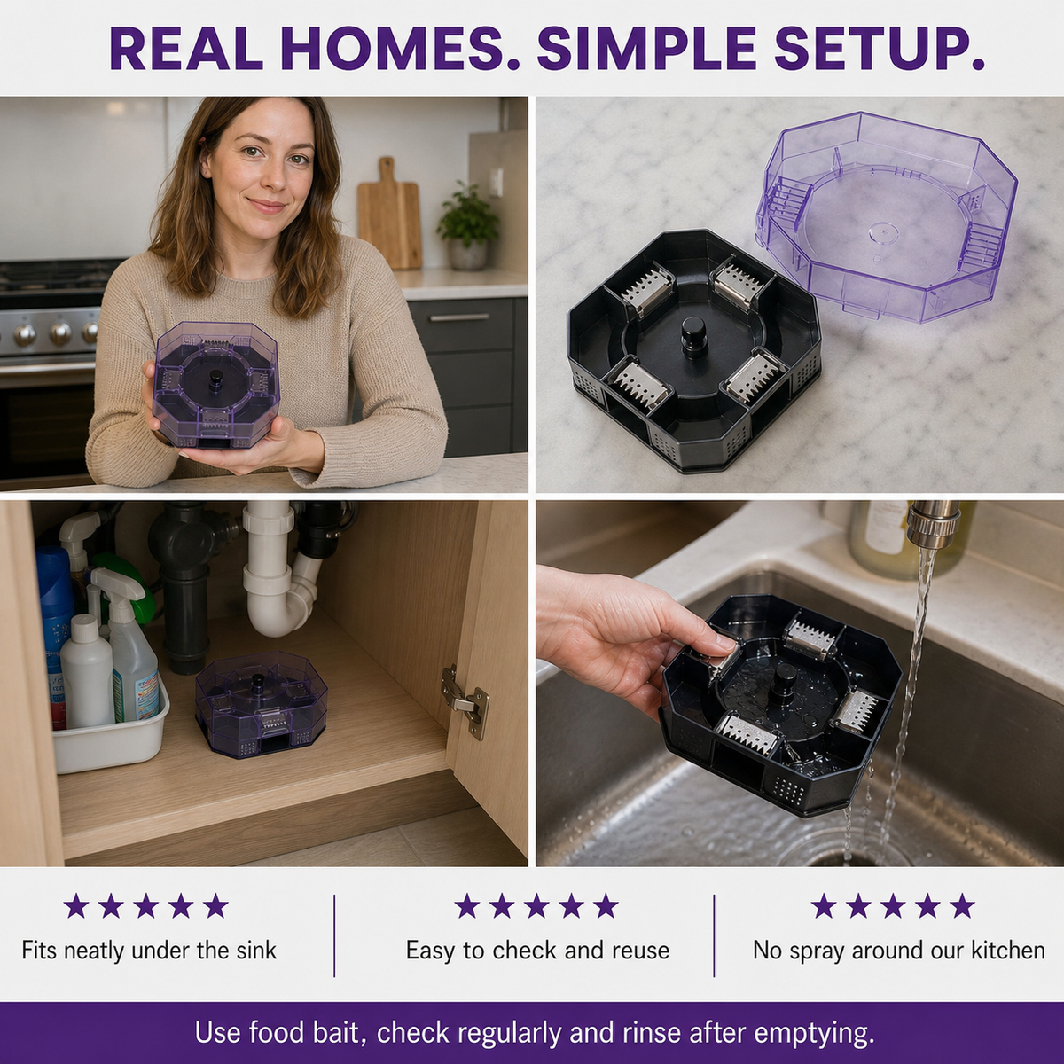Reusable No-Spray Roach Trap – Chemical-Free