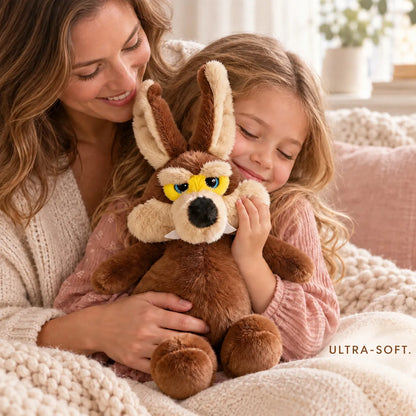 🐺 Realistic Big-Eared Coyote Plush – Soft Woodland Stuffed Animal