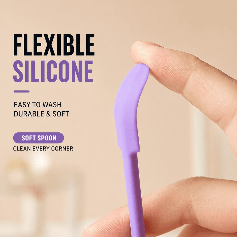 🔥 50% OFF 3-Piece Silicone Beauty Spatula Set 💜 No More Wasted Product