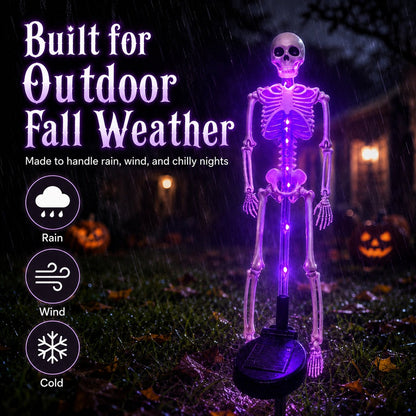 💀 Solar Skeleton Yard Stake – Halloween Outdoor Decor