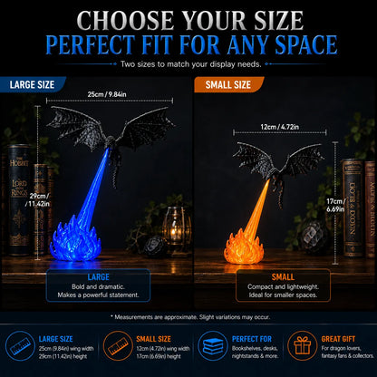🐉 50% OFF Fire-Breathing Dragon Book Nook Light – Floating Fantasy Shelf Display