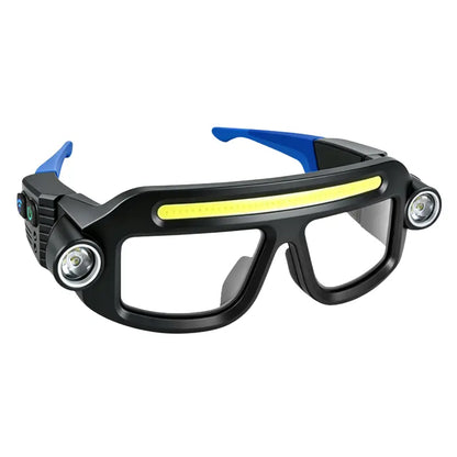 ⚡ Hands-Free LED Glasses Light — Wave Sensor, 40 COB + Dual Spotlights, Type-C Rechargeable
