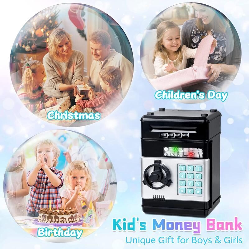 🔥Limited-Time 50% OFF | 🏧 Kids’ Electronic ATM Piggy Bank with Password Lock & Automatic Bill Feeder