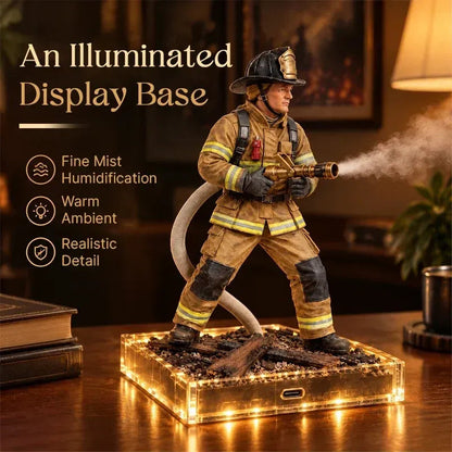 🚒 Firefighter Humidifier – Realistic Fire Hose Mist & Warm LED Light 💨✨
