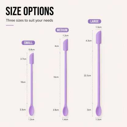 🔥 50% OFF 3-Piece Silicone Beauty Spatula Set 💜 No More Wasted Product