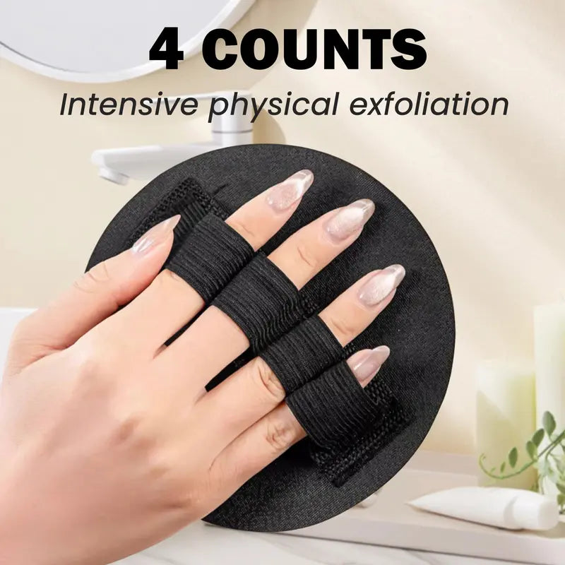 🚿 4PCS Soft Rubber Shower Scrubber Set – Gentle Body Exfoliating Brush