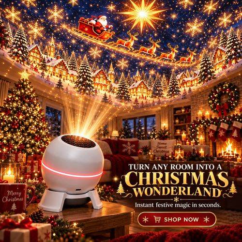 🎅 Turn Any Room Into a Christmas Wonderland – Holiday Projection Night Light