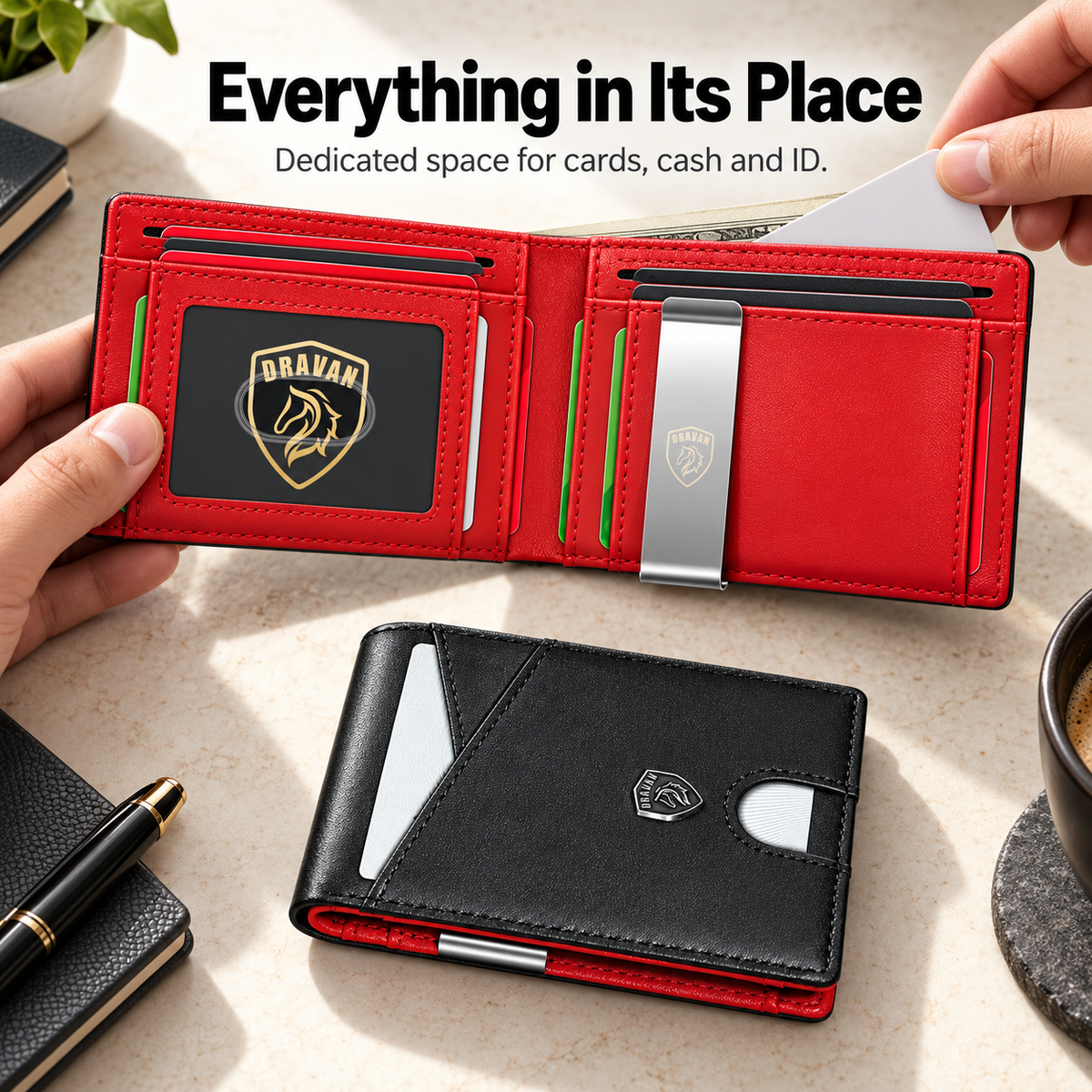 Men’s Leather Wallets with RFID Anti-Theft Protection