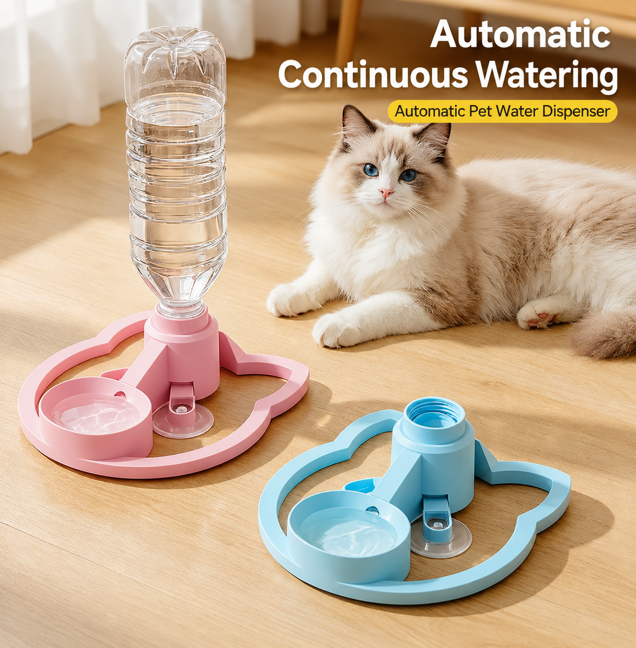 🐱 Automatic Cat Water Dispenser | Self-Refilling No-Power Pet Water Bowl for Fresh Hydration