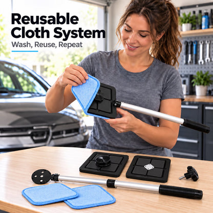 🔥Dual Magnetic Car Windshield Cleaner | Streak-Free Auto Glass Cleaning Kit