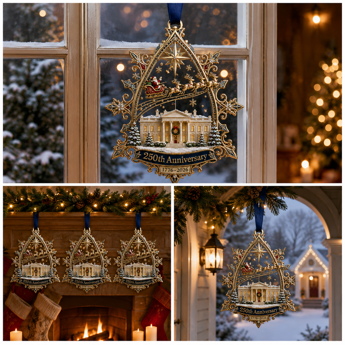 🔥250250th Anniversary: Santa Flying Over the White House on a Snowy Nightth Anniversary: Santa Flying Over the White House on a Snowy Night