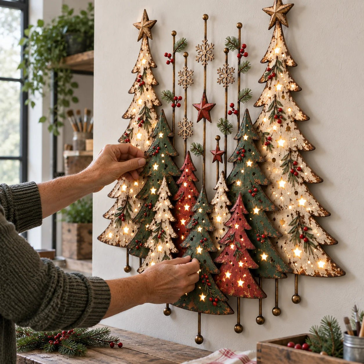 🔥Vintage Woodland Christmas Wall Decor